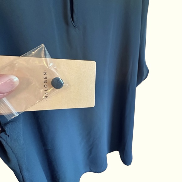 NWT Halogen Creek Cap Sleeve Lightweight Top Blue Slate 2X - Picture 8 of 8